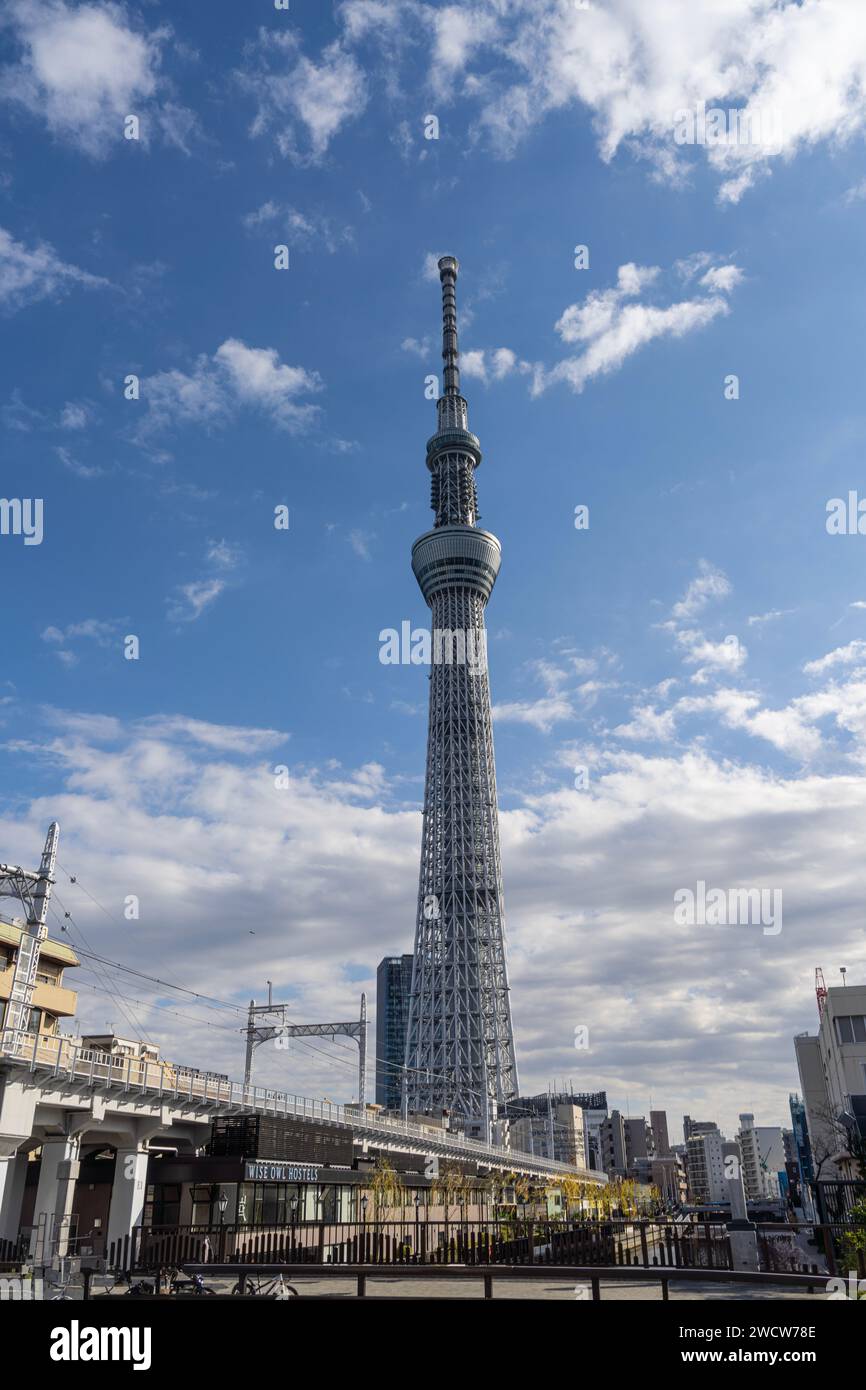 Tokyo, Giappone. Gennaio 2024. La Tokyo skytree Tower nel centro della città Foto Stock