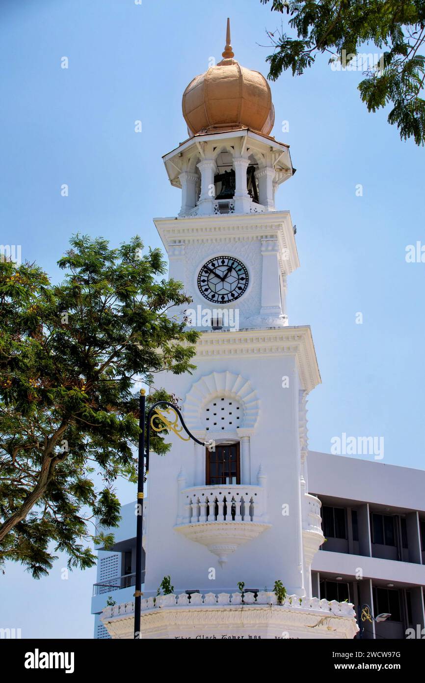 Immagine della Queen Victoria Memorial Clock Tower a Georgetown, Penang Foto Stock