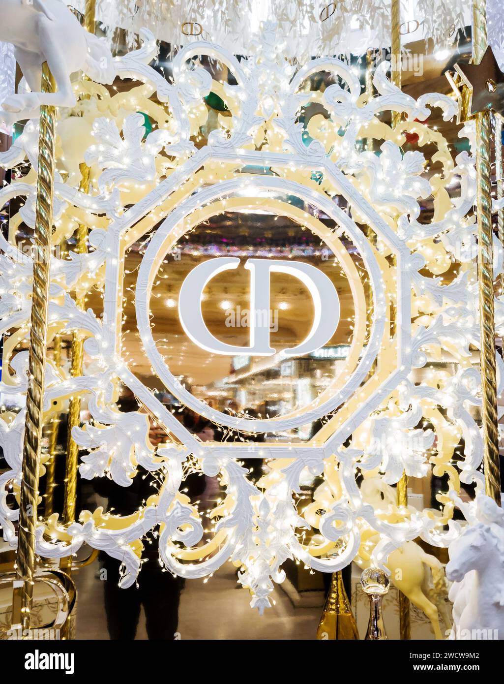 Parigi, Francia, 17 gennaio 2024 - Christian Dior brand di lusso a Parigi Foto Stock