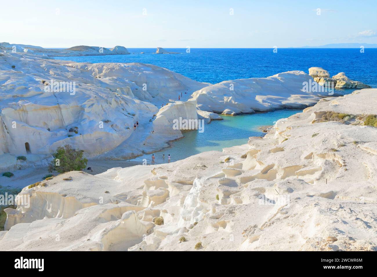 Grecia, Cicladi, Milos, Sarakiniko Beach, Sarakiniko Foto Stock