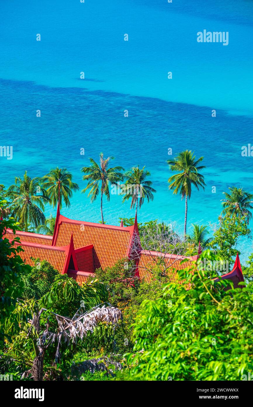 Thailandia, provincia di Trat, isola di Ko Chang, spiaggia di Kai Bae, hotel di lusso Sylvan Ko Chang Foto Stock