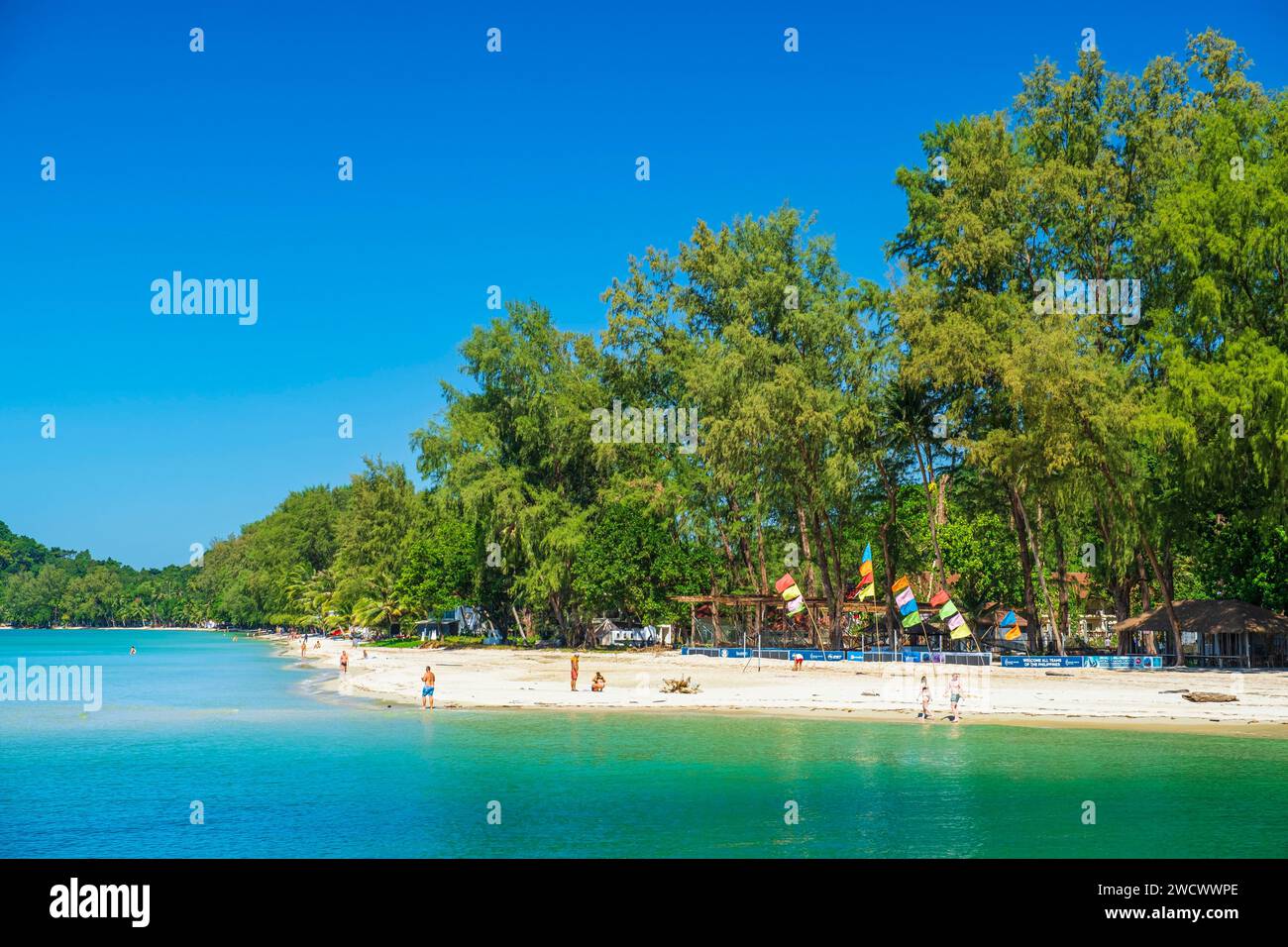 Thailandia, provincia di Trat, isola di Ko Chang, foce del fiume Khlong Prao e spiaggia di Chai Chet Foto Stock