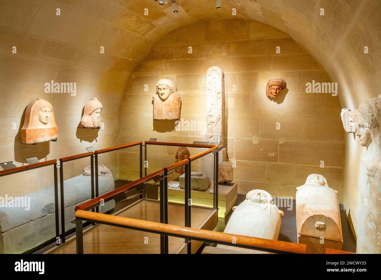 Francia, Parigi, area dichiarata Patrimonio dell'Umanità dall'UNESCO, Museo del Louvre, antichità orientali, regni fenici settentrionali Foto Stock