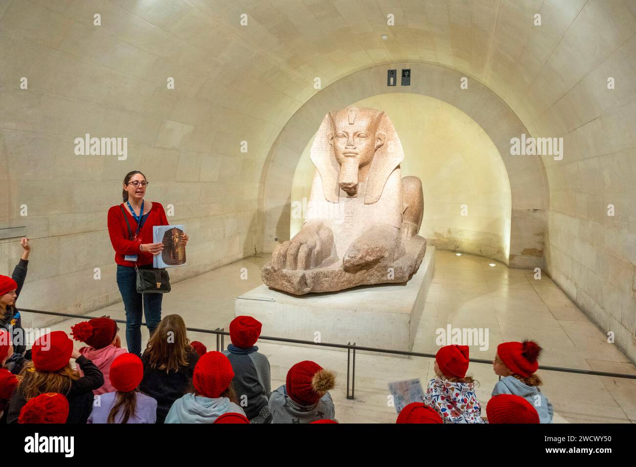 Francia, Parigi, area dichiarata Patrimonio dell'Umanità dall'UNESCO, Museo del Louvre, Tanis, grande Sfinge Foto Stock