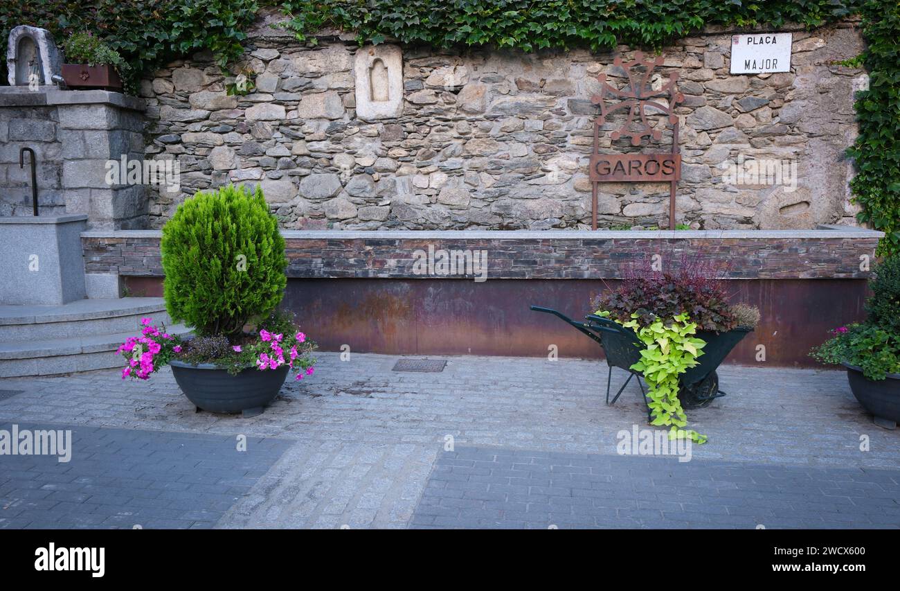 Garos Town, la Valle dell'Aran, Spagna, Europa Foto Stock