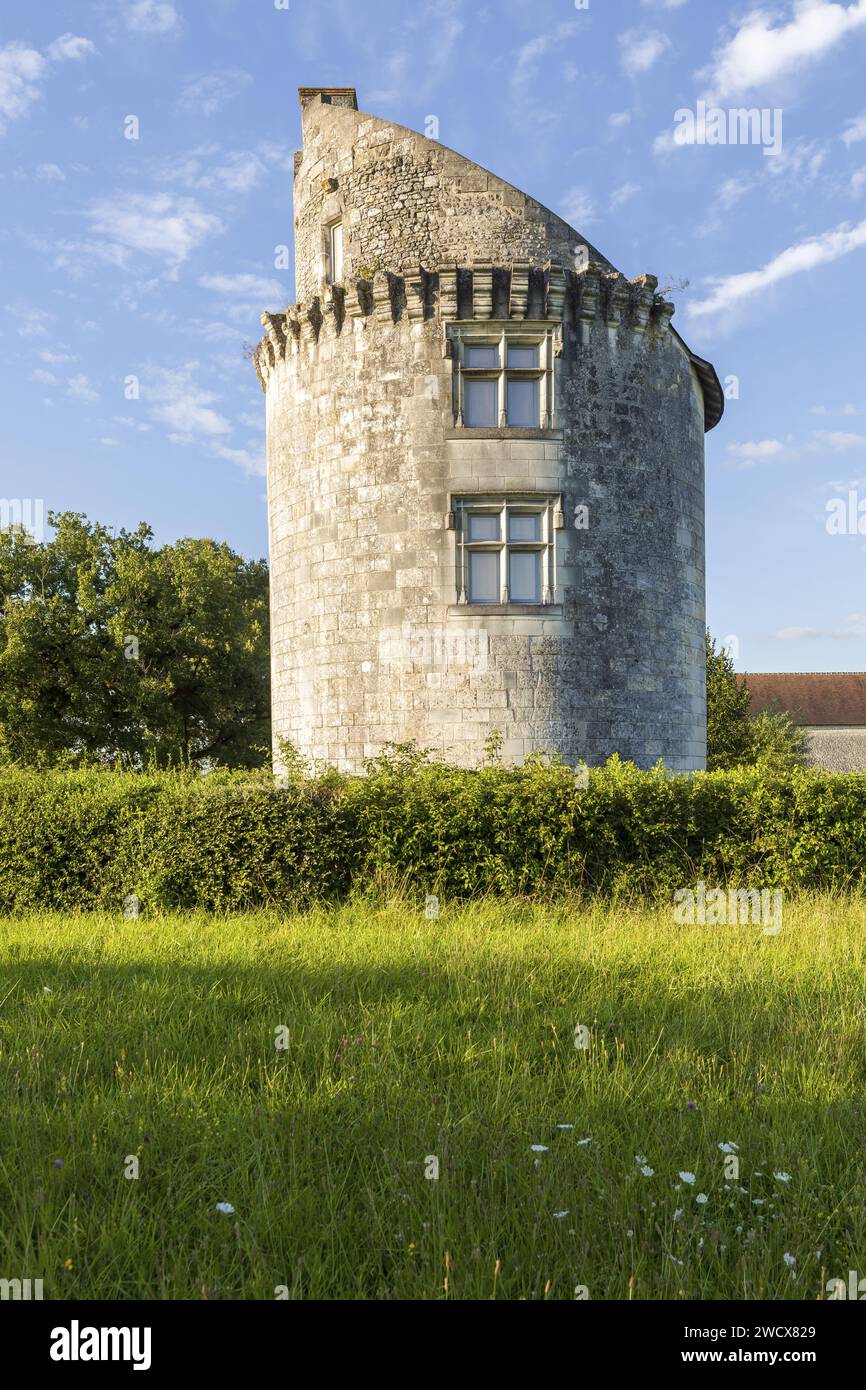 Francia, Indre et Loire, Bossée, Les etangs, un complesso fortificato del XV secolo elencato come Monumento storico Foto Stock