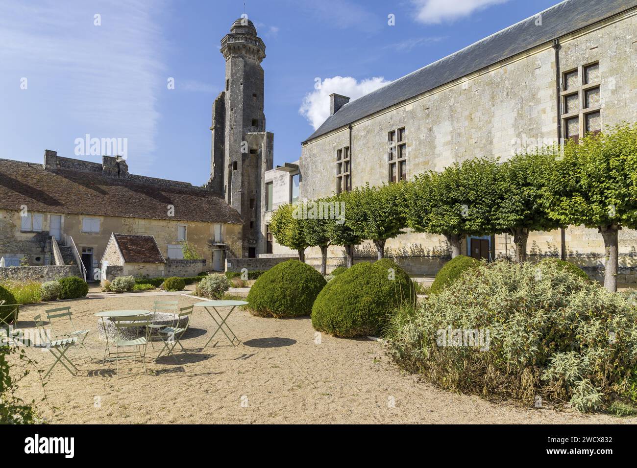 Francia, Indre et Loire, le Grand-Pressigny, Grand-Pressigny Castle, Grand-Pressigny Prehistory Museum Foto Stock