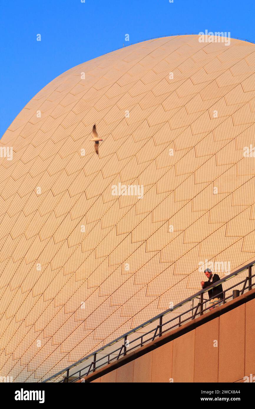 Australia, nuovo Galles del Sud, Sydney, Bennelong Point, Opera House (Sydney Opera House) progettata da Dane Jørn Utzon e inaugurata nel 1973 Foto Stock