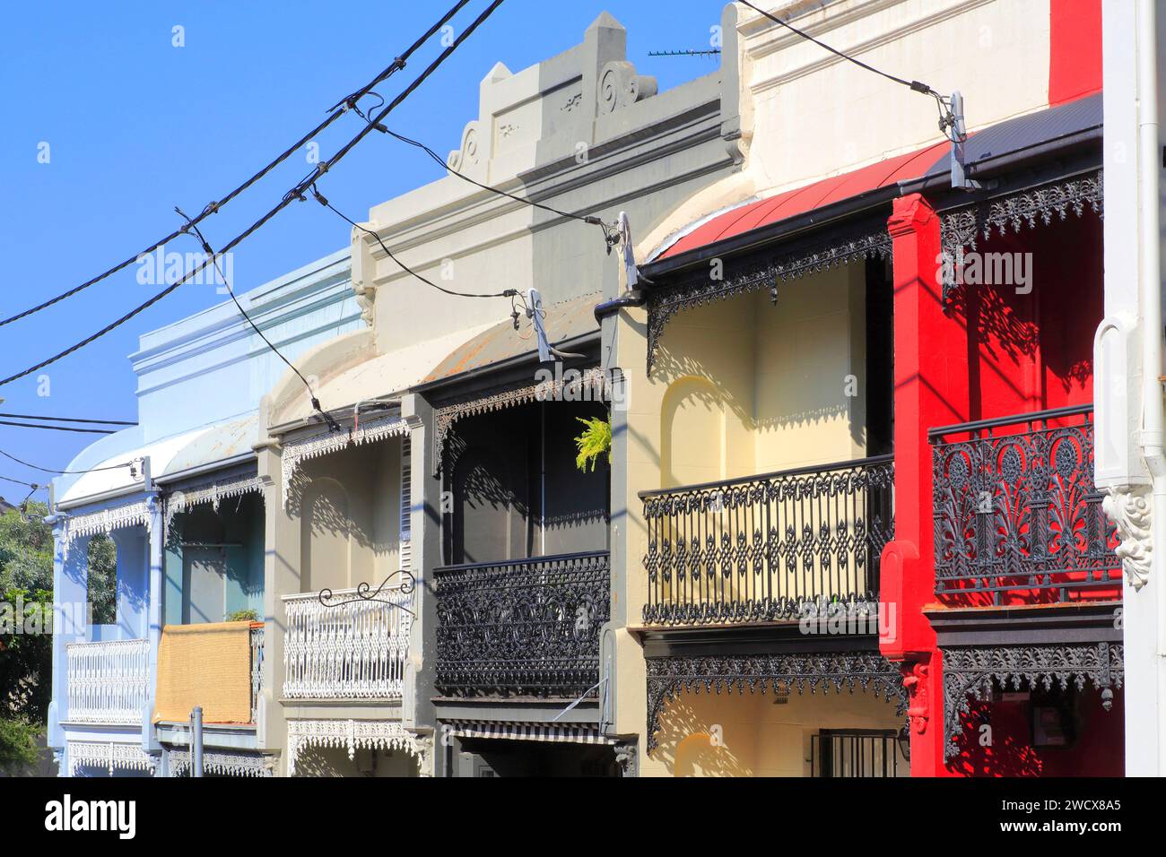 Australia, nuovo Galles del Sud, Sydney, distretto di Paddington, architettura vittoriana Foto Stock