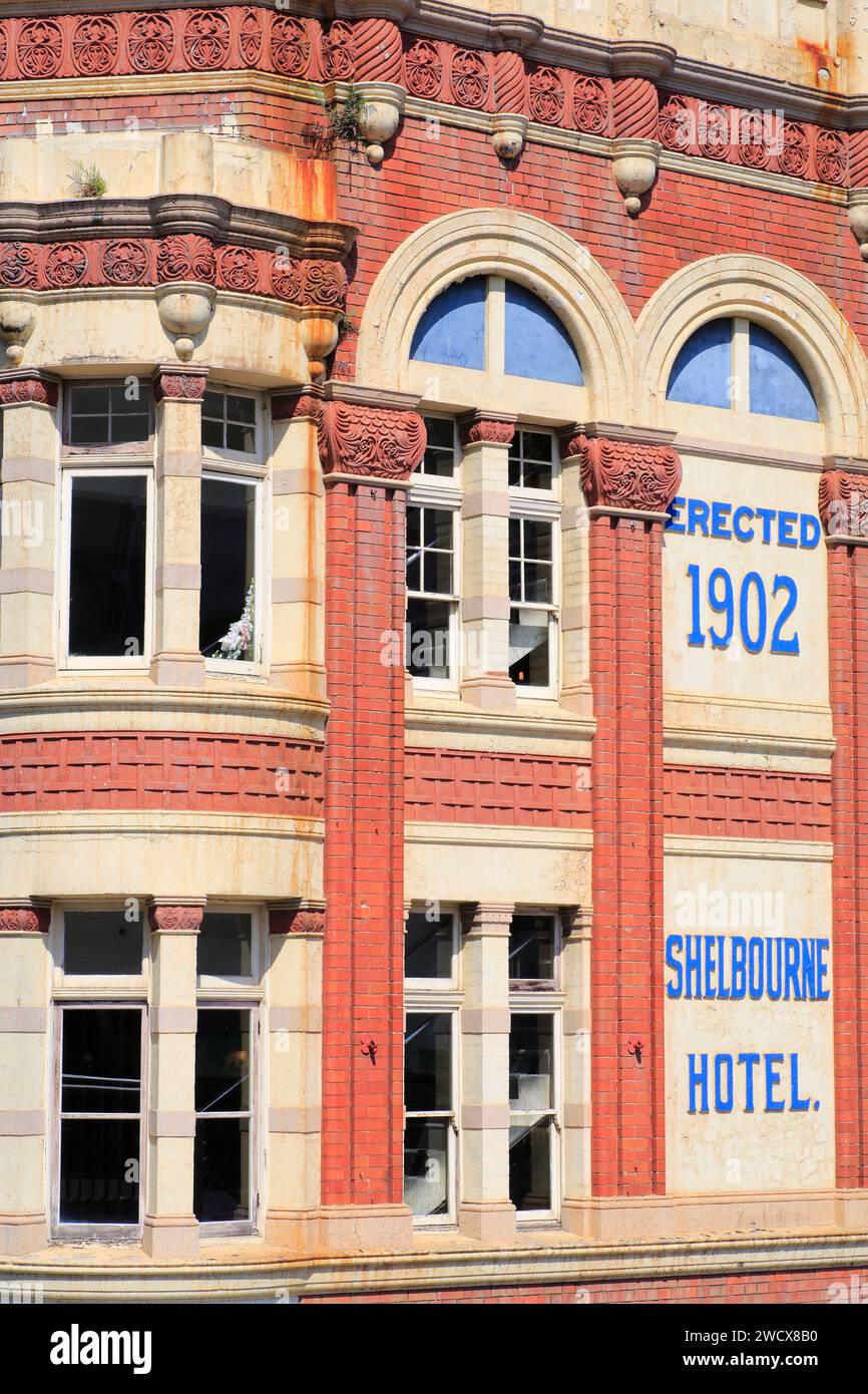 Australia, nuovo Galles del Sud, Sydney, Central Business District (CBD), Shebourne Hotel, facciata risalente al 1902 Foto Stock