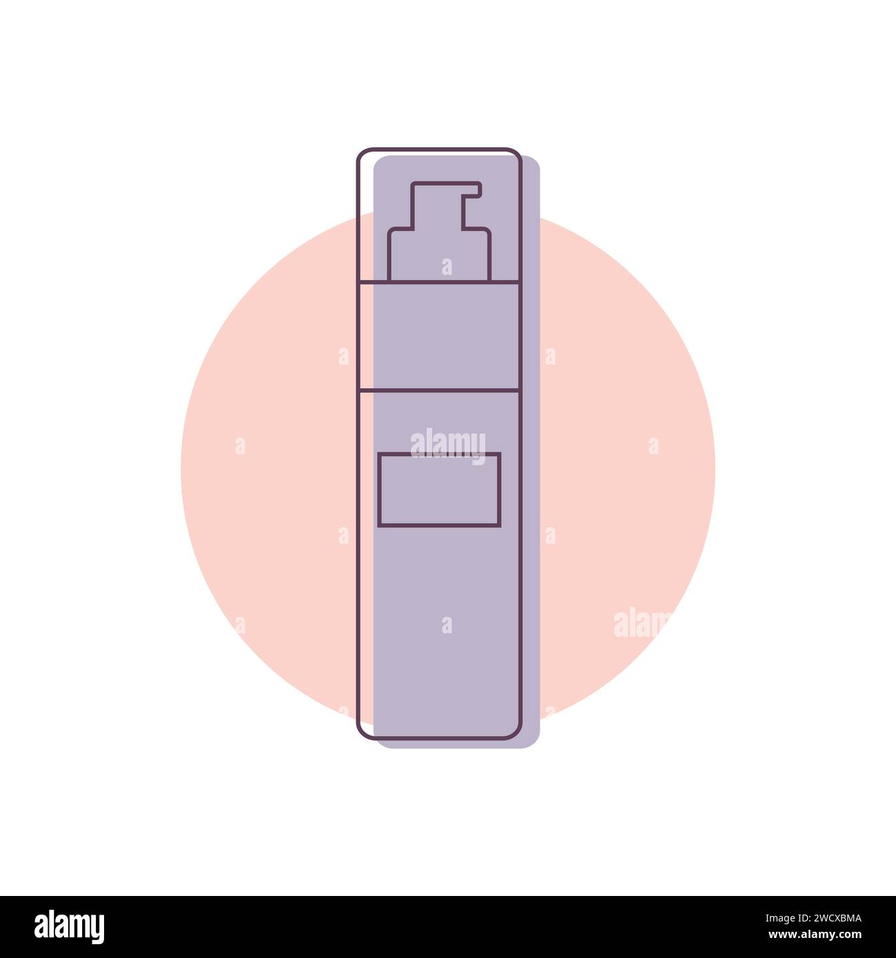 Contorno icona tubo cosmetico. Tubo astratto per la bellezza e la cura della pelle con schiuma detergente, crema o lozione. Illustrazione vettoriale Illustrazione Vettoriale