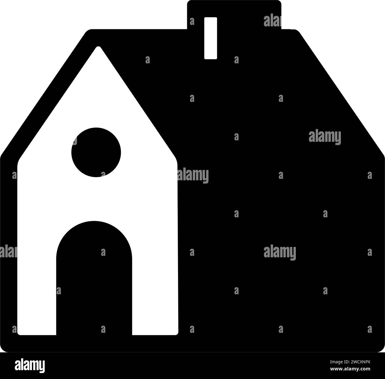 Simbolo dell'icona della casa. Illustrazione del vettore piatto Illustrazione Vettoriale