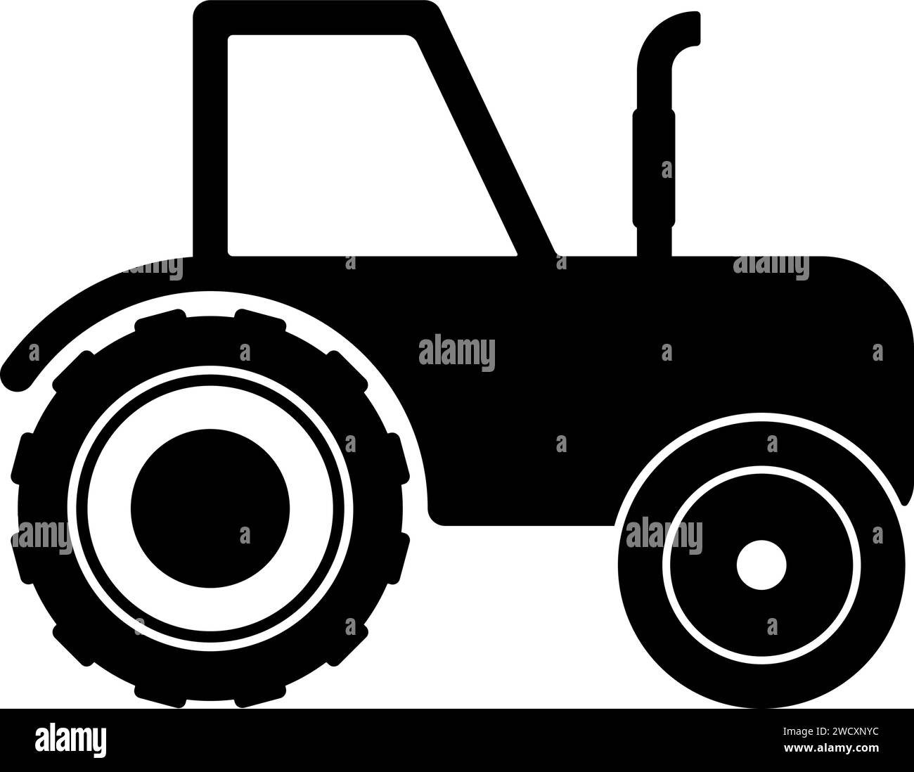 Simbolo icona trattore. Illustrazione del vettore piatto Illustrazione Vettoriale