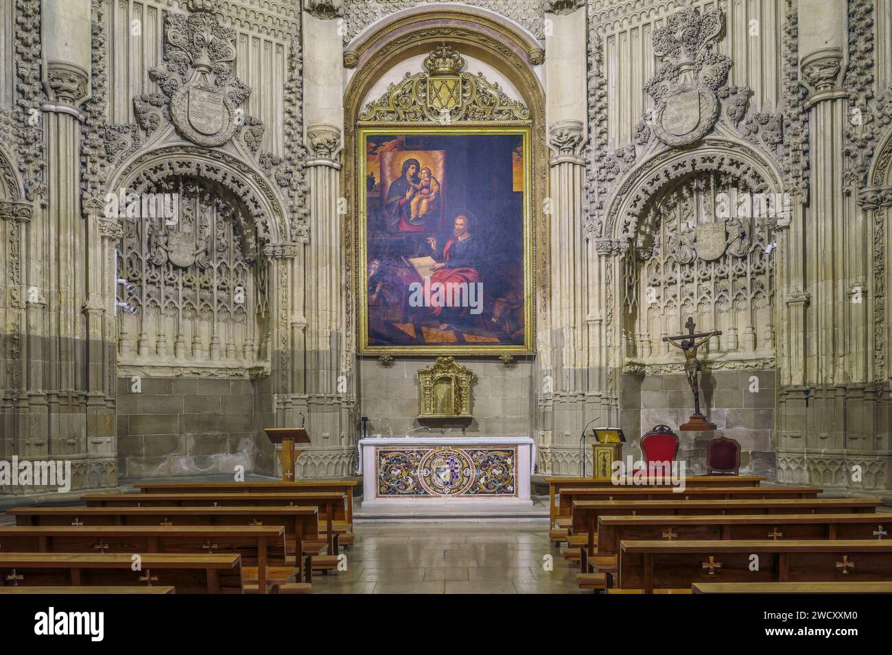 Interno della cappella Velez nella chiesa Santa, cattedrale di Santa María, città di Murcia, tempio principale e sede della diocesi di Cartagena. Foto Stock
