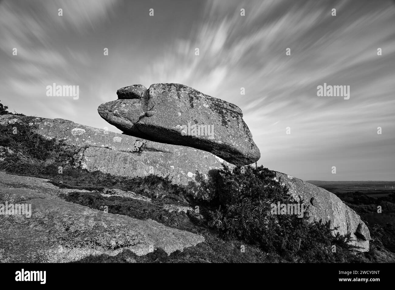 FORMAZIONI ROCCIOSE GRANITICHE DI TRENCROM HILL Foto Stock