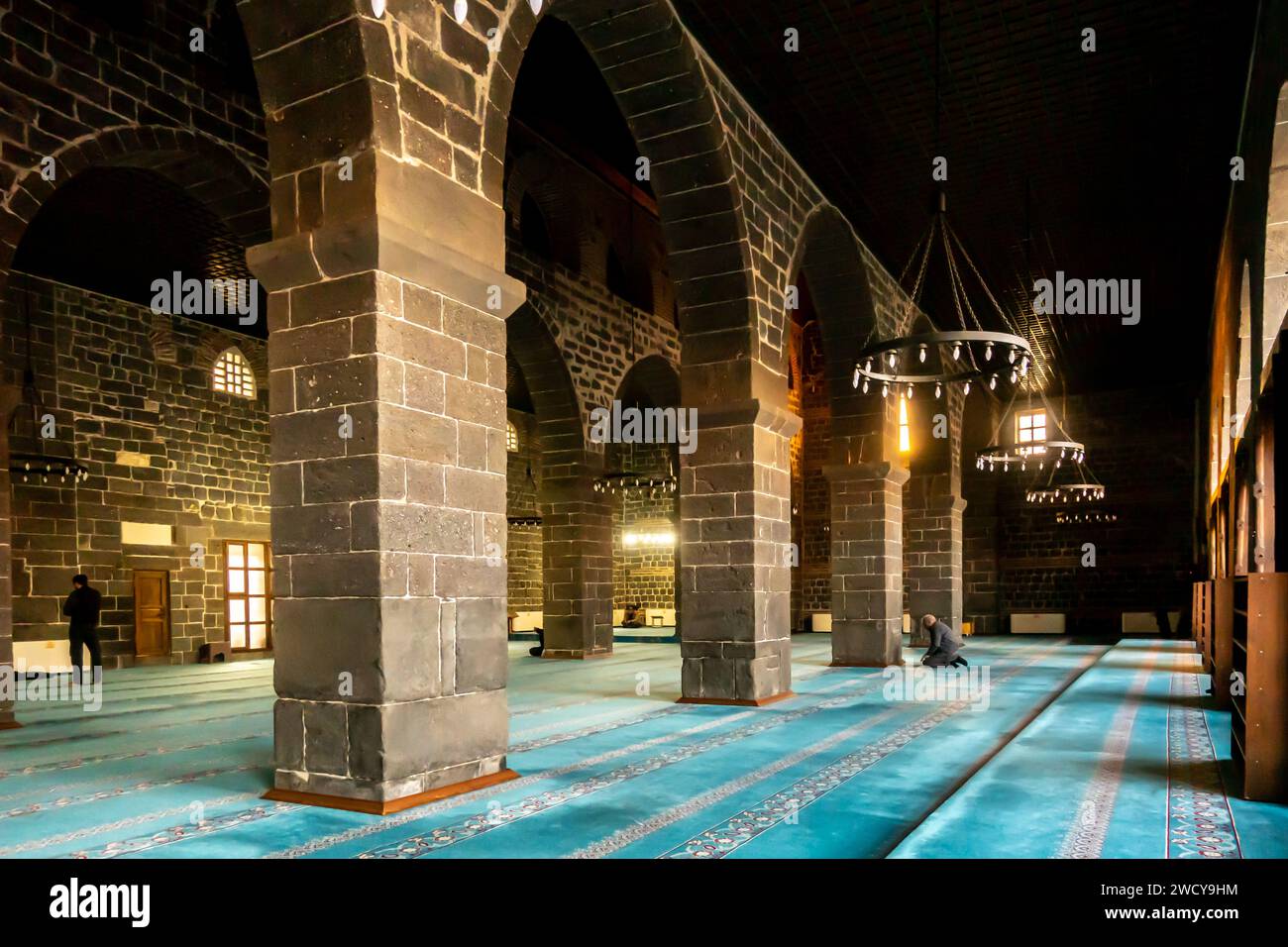 Grande moschea di Diyarbakir, architettura interna Turchia Foto Stock