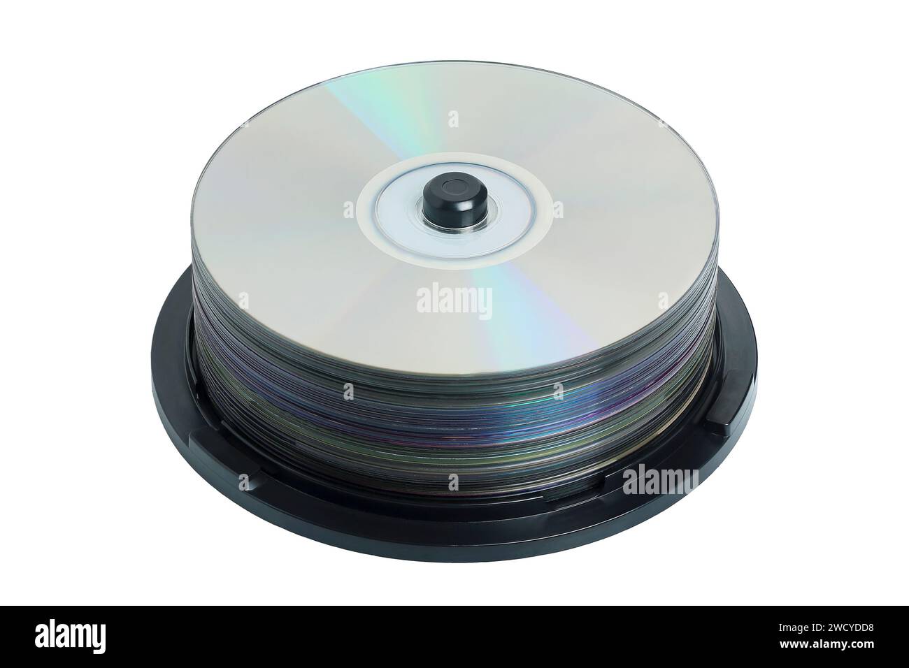 compact disc in custodia isolata su bianco Foto Stock