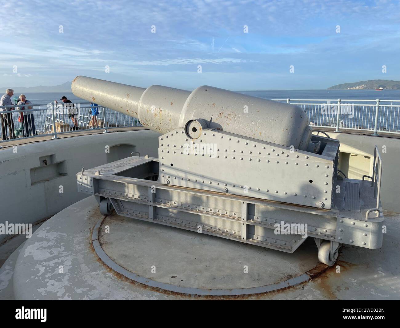 GIBILTERRA il cannone da 100 tonnellate alla Magdala Battery potrebbe sparare fino a 13 miglia foto: Tony Gale Foto Stock