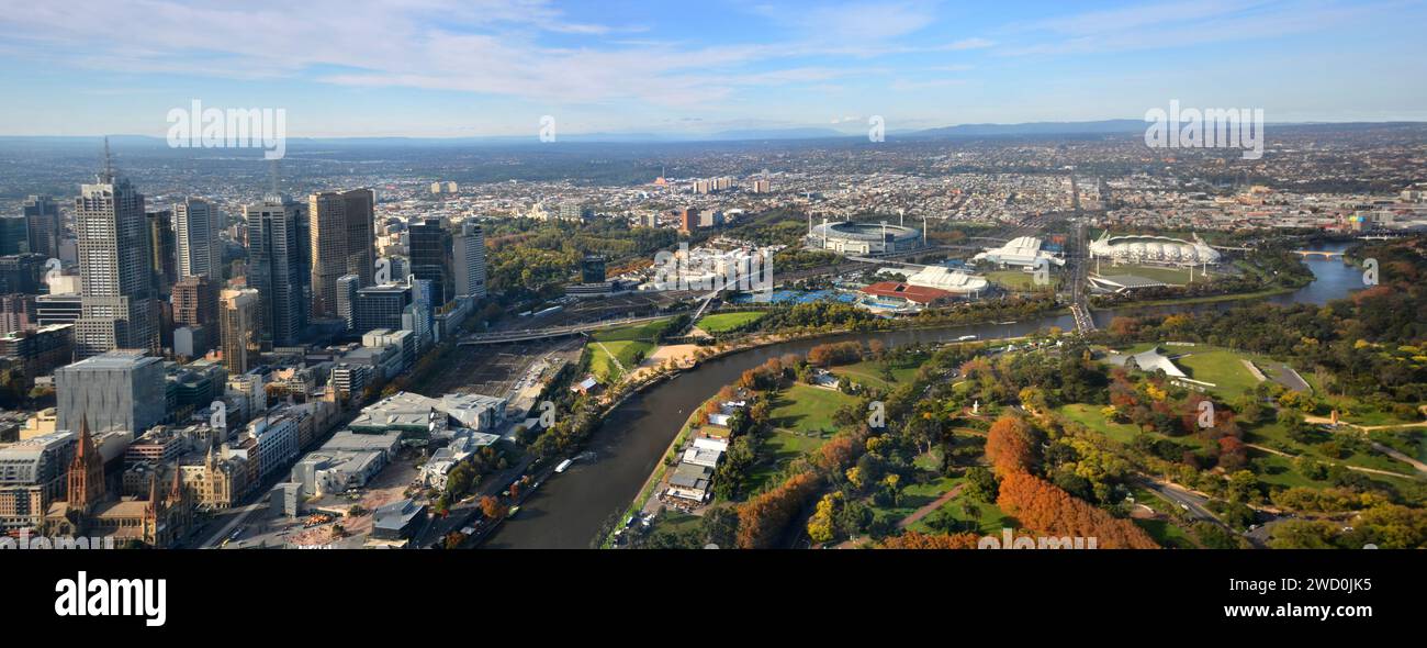 Australia, Melbourne - 14 maggio 2014; Australian Tennis Open Venue Panorama Melbourne, Australia Foto Stock