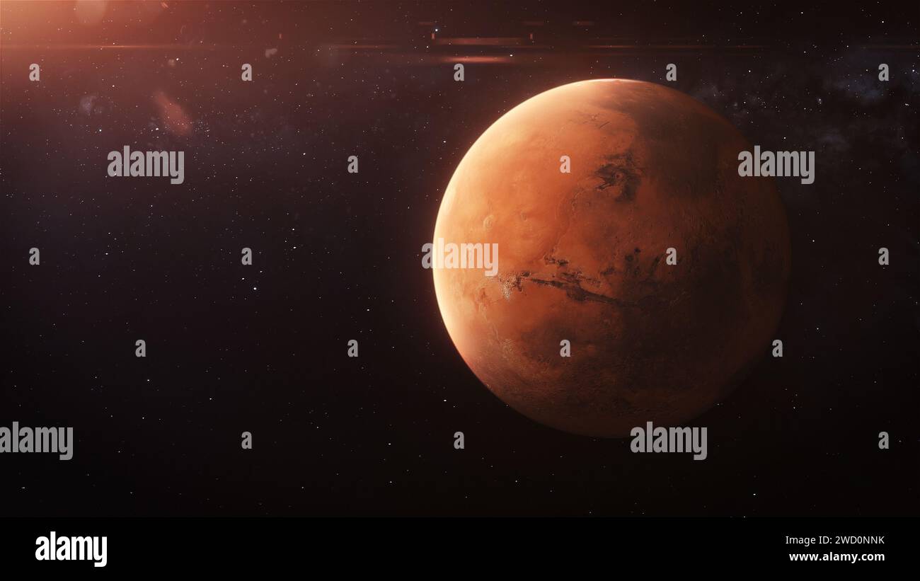 Marte - superficie del pianeta rosso. Immagine di Marte il pianeta rosso. Foto Stock