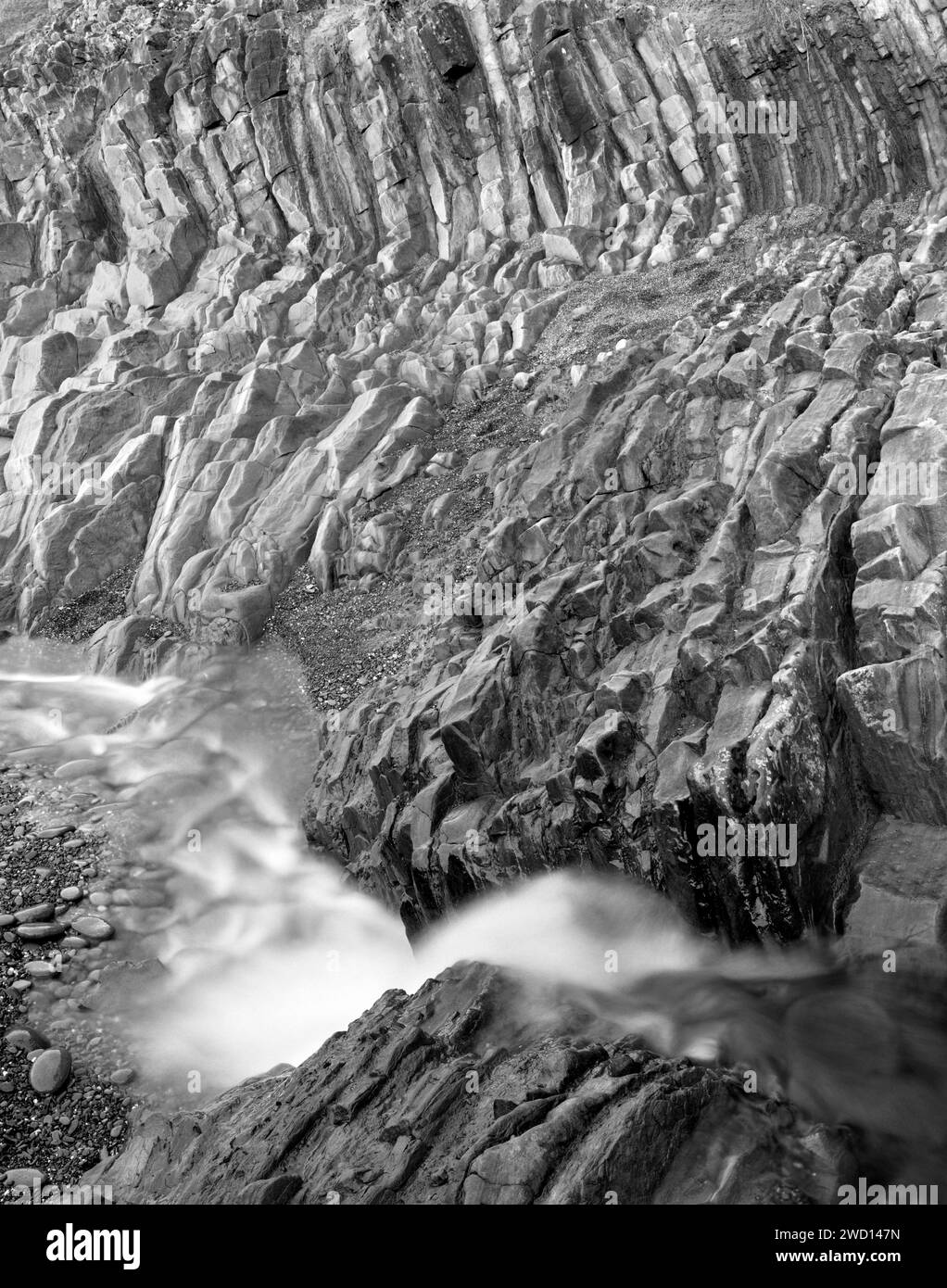 BW02442-00....WASHINGTON - cascata a Fourth Beach nell'Olympic National Park. Foto Stock