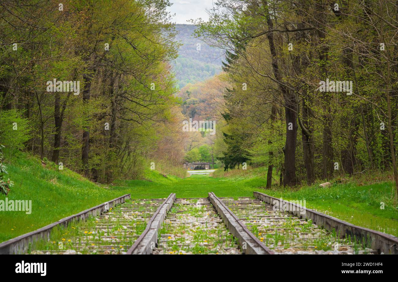 Allegheny Portage Railroad National Historic Site, prima ferrovia costruita attraverso le Allegheny Mountains nella Pennsylvania centrale Foto Stock