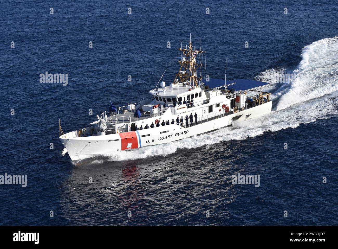 Il Cutter della Guardia Costiera Joseph Gerczak conduce prove in mare al largo della costa di Key West, Florida. Foto Stock