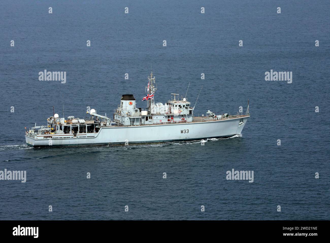 HMS Brocklesby della Royal Navy britannica. Foto Stock