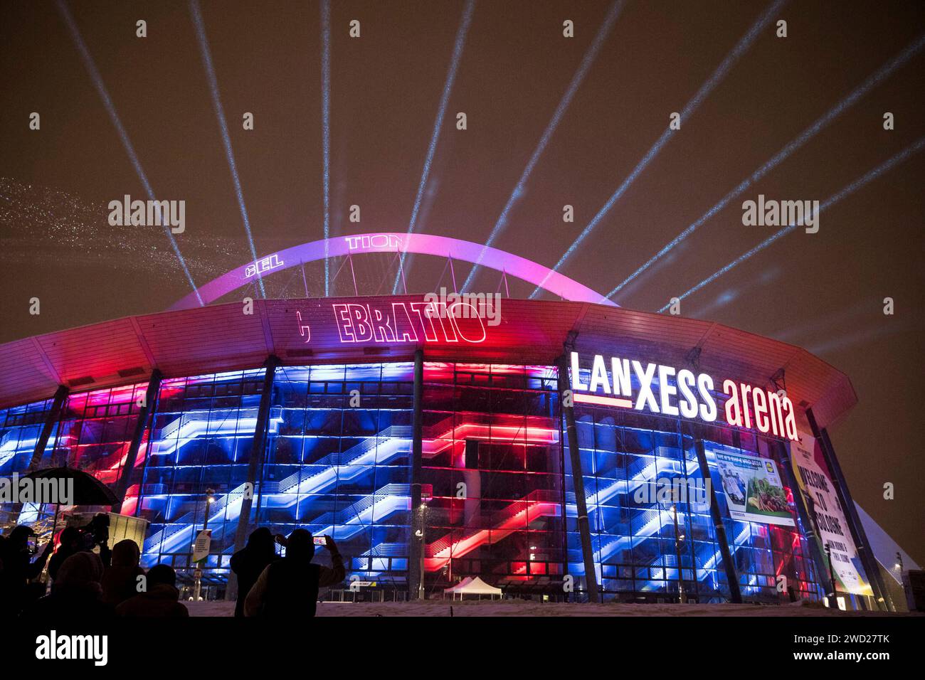 Illumination Der Lanxess Arena Zur Handball Europameisterschaft Uomini Ehf Euro