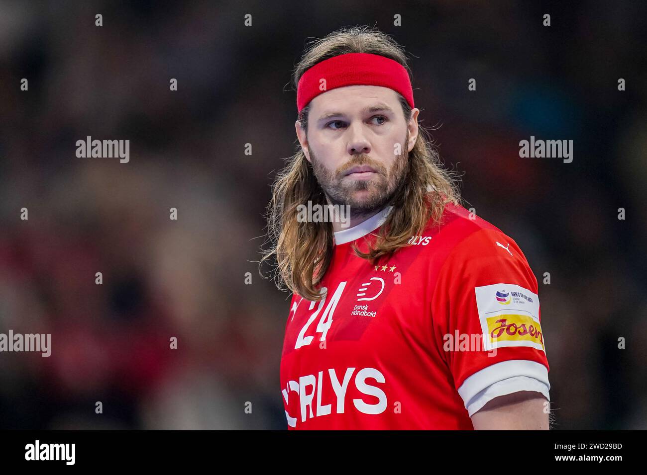 Amburgo, Germania, 17 gennaio 2024, Mikkel Hansen di Danimarca durante