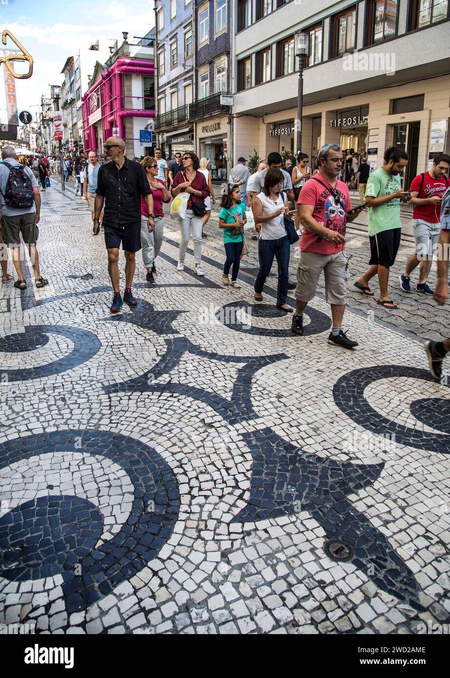 PORTO, Rua Santa Catarina - area commerciale Foto Stock