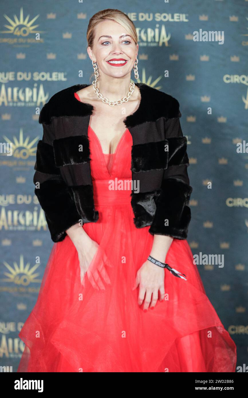 Londra, Regno Unito. 17 gennaio 2024. Laura Hamilton arriva per la prima europea del Cirque Du Soleil 'Alegria - in A New Light' alla Royal Albert Hall di Londra. Crediti: Imageplotter/Alamy Live News Foto Stock