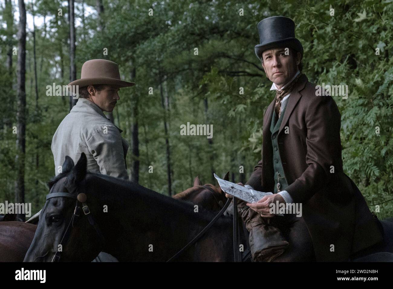 Manhunt Tobias Menzies e Brandon Flynn Foto Stock