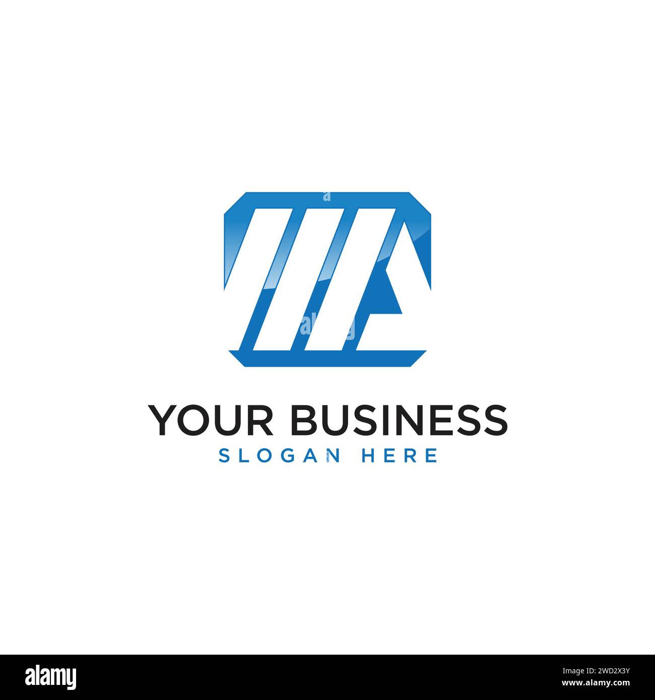 Concetto di design del logo del logo con lettera ma astratta. Illustrazione vettoriale Illustrazione Vettoriale