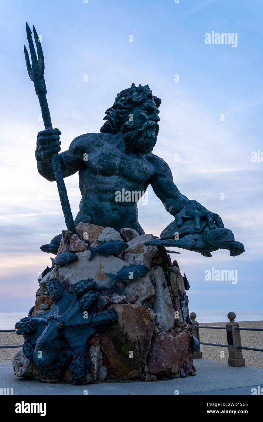 La statua di Poseidon a Virginia Beach, Stati Uniti d'America Foto Stock