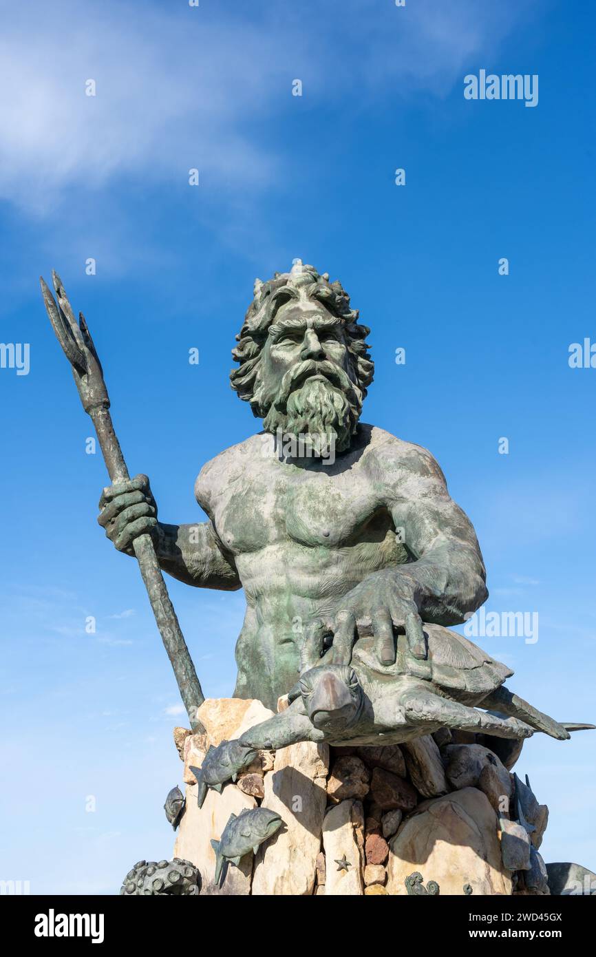 La statua di Poseidon a Virginia Beach, Stati Uniti d'America Foto Stock