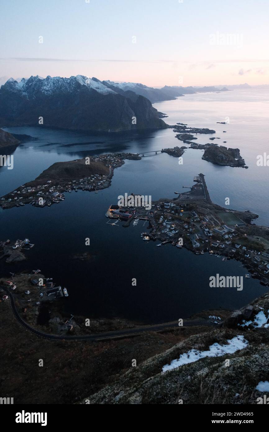 Vista aerea della città norvegese Foto Stock