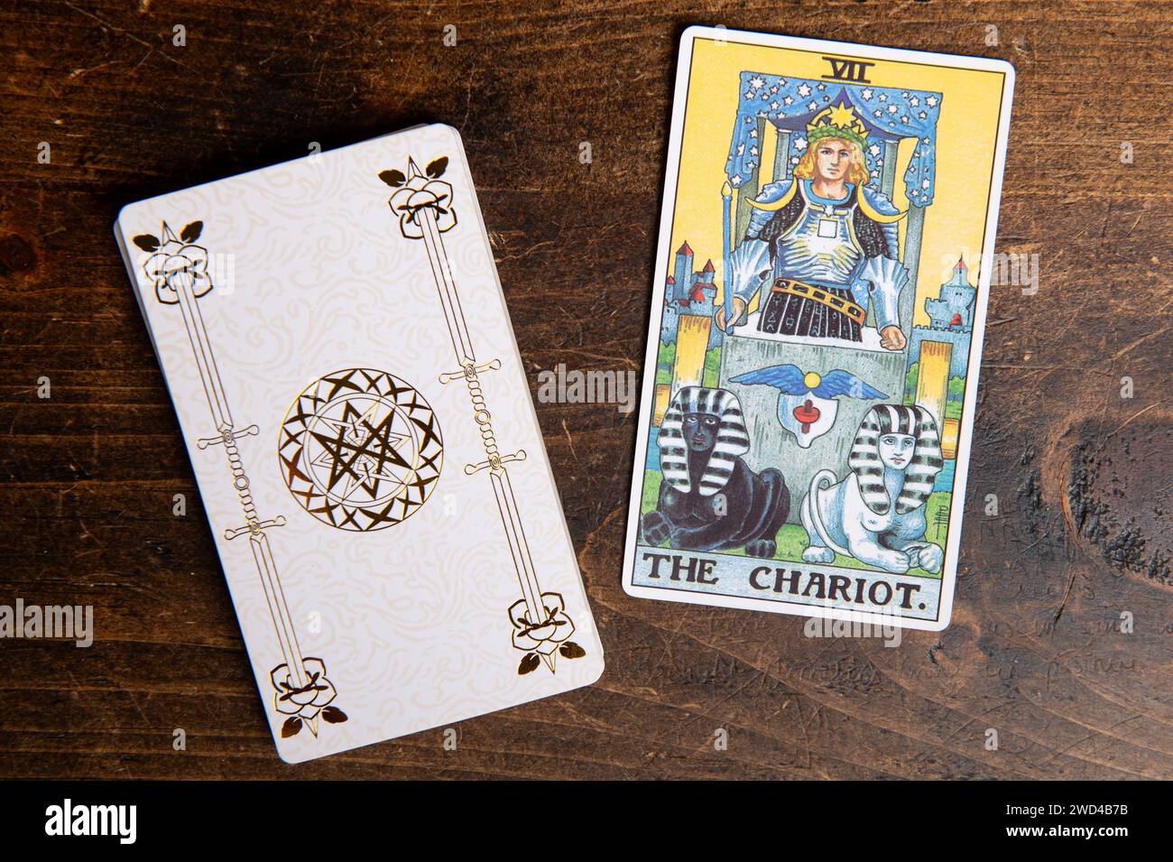 La carta classica del ponte Rider Waite Foto Stock
