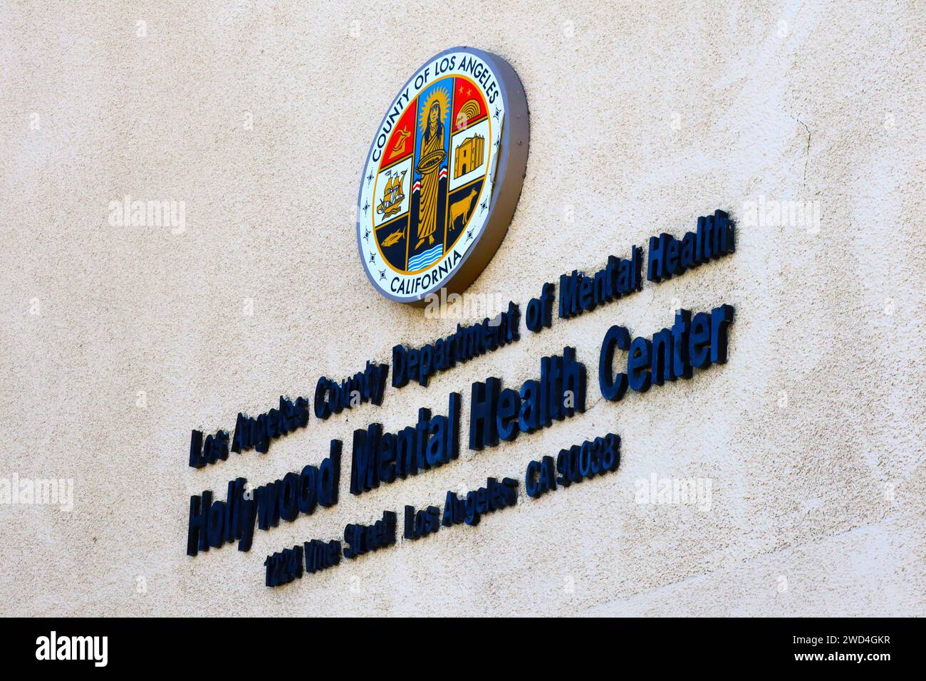 Los Angeles, California: Los Angeles County Department of Medical Health, Hollywood Mental Health Center, 1224 Vine Street, Los Angeles Foto Stock