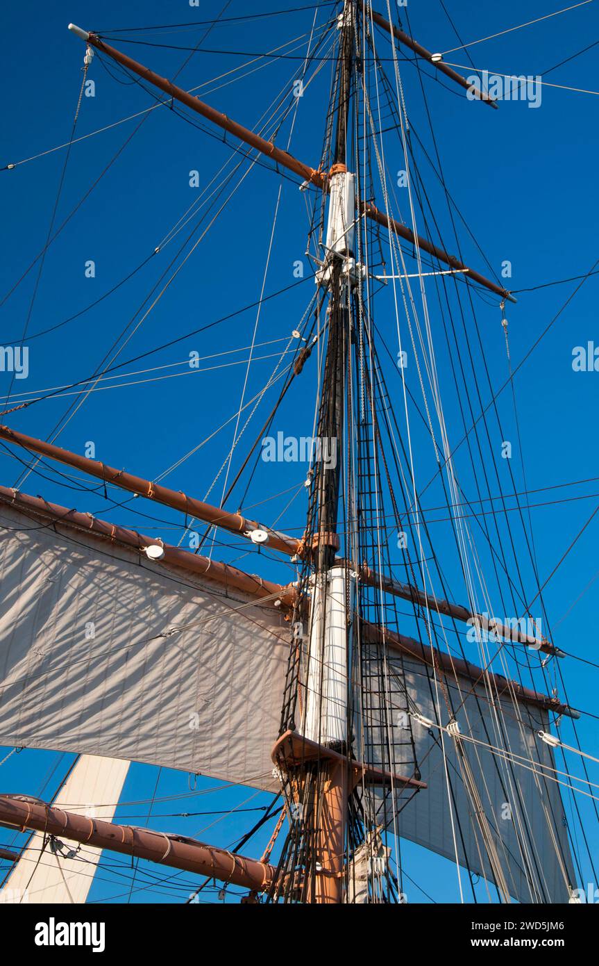 Stella dell India a montanti, al Museo Marittimo di San Diego, San Diego, California Foto Stock