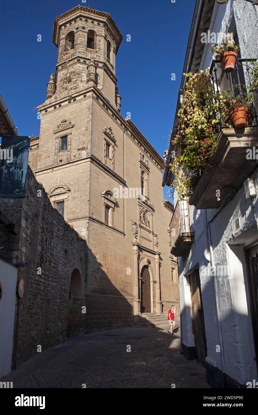 La cattedrale nel centro storico di Baeza, provincia di Jaen, Spagna Foto Stock