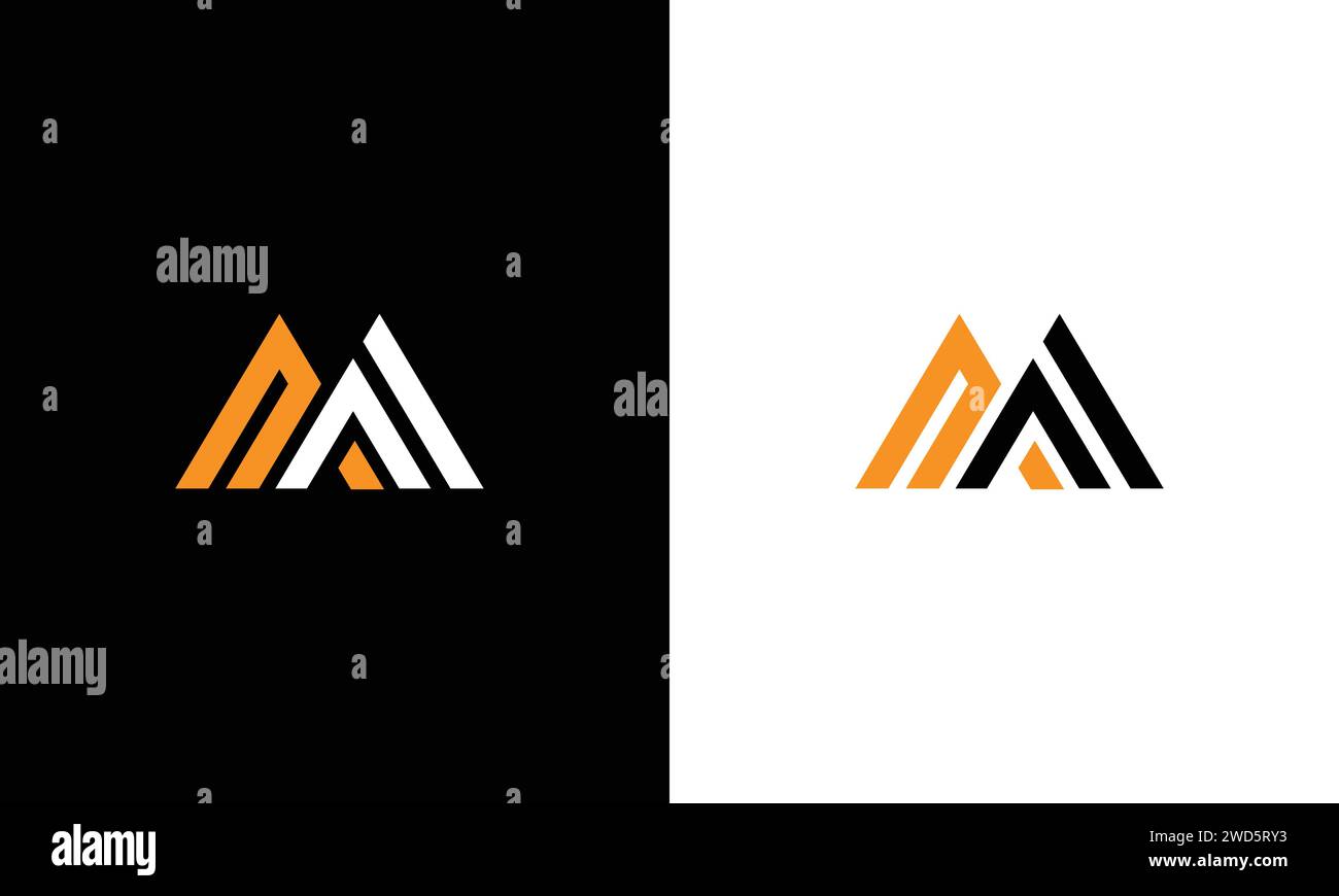 Logo monogramma mf o ff con lettera iniziale vettoriale moderna e memorabile Illustrazione Vettoriale