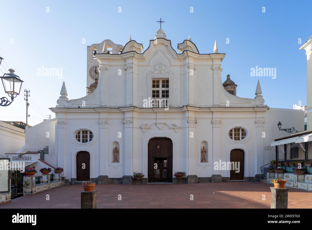 Chiesa madre ad Anacapri, Isola di Capri, Napoli, Italia. Foto Stock