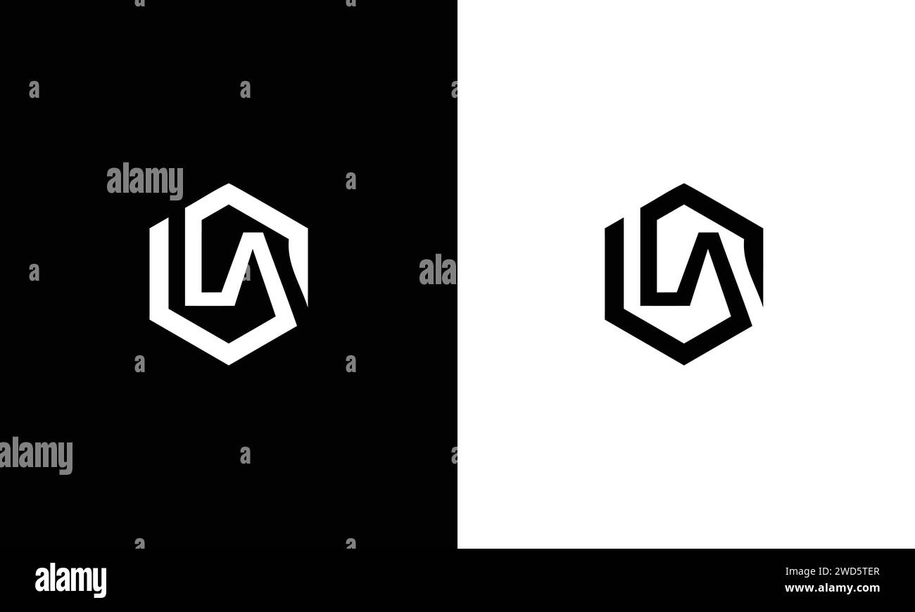 Logo Letter LA Alphabet Illustrazione Vettoriale