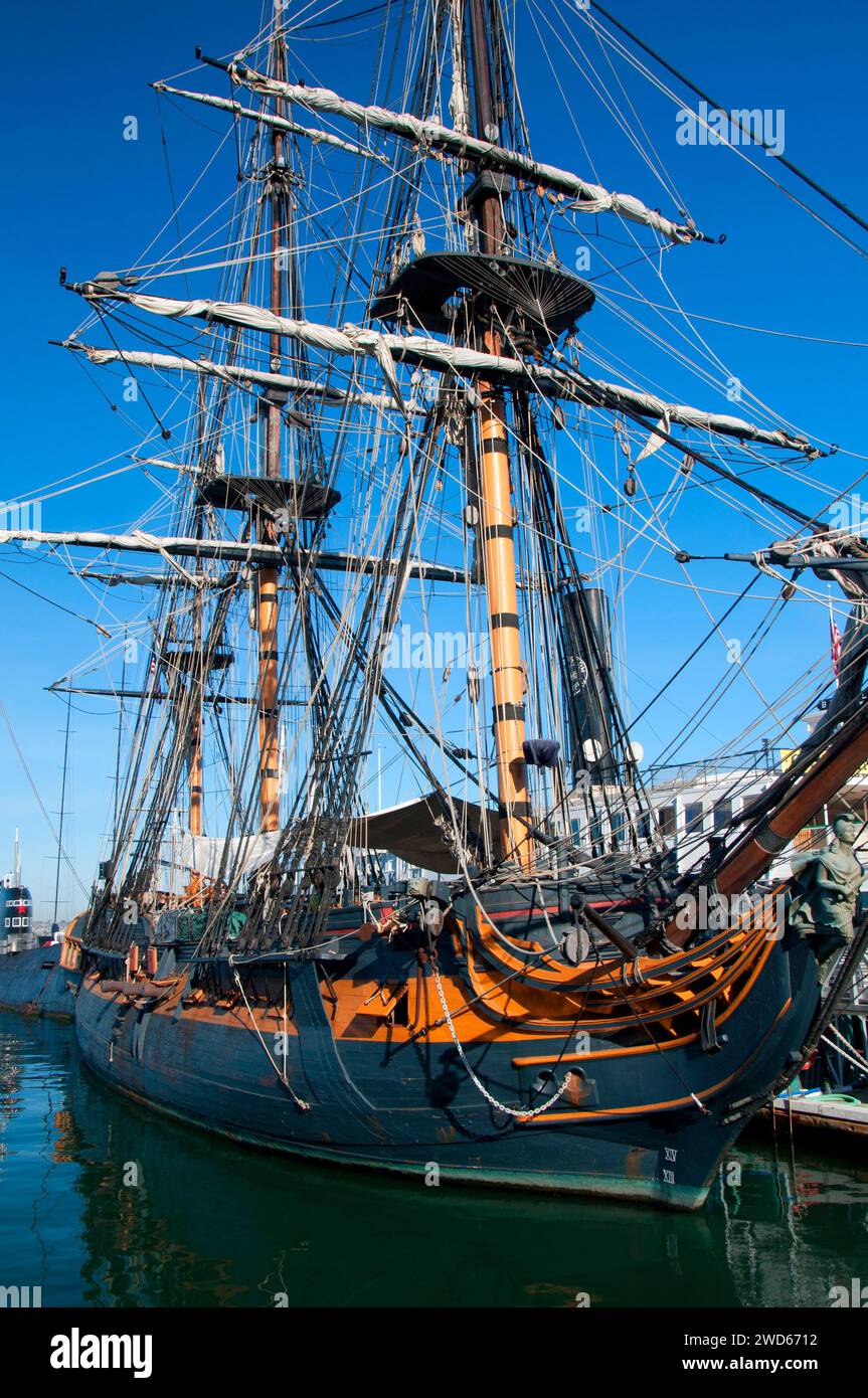 HMS sorpresa, Embarcadero a piedi e il Museo Marittimo di San Diego, San Diego, California Foto Stock