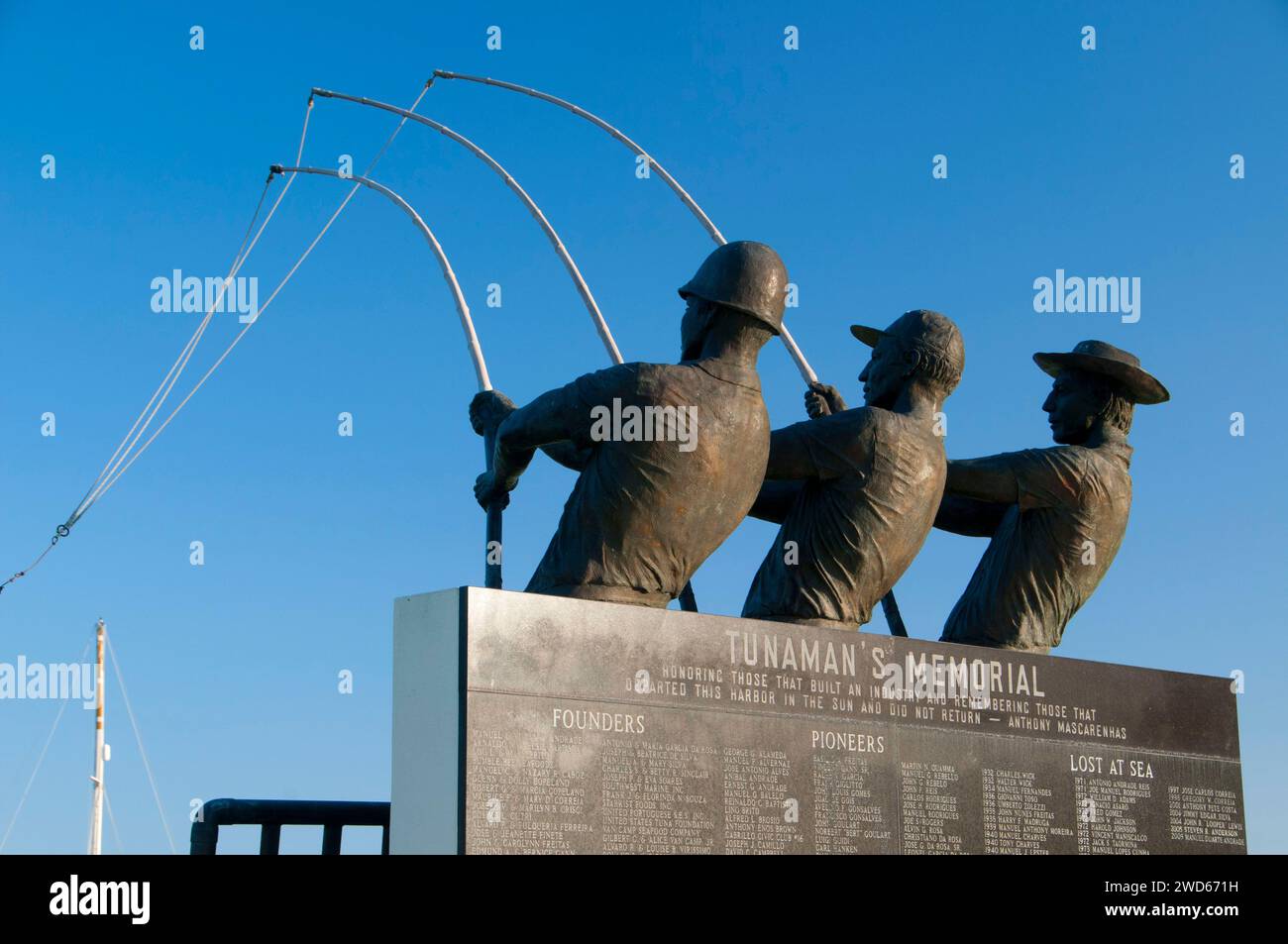 Tunaman's Memorial, Shelter Island Shoreland Park, San Diego, California Foto Stock