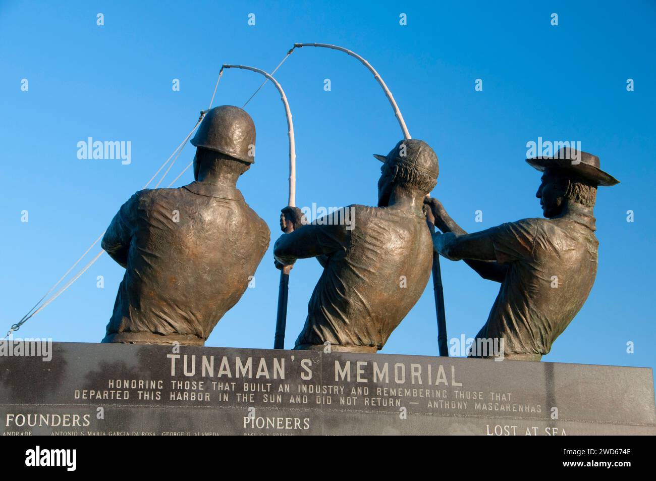 Tunaman's Memorial, Shelter Island Shoreline Park, San Diego, California Foto Stock