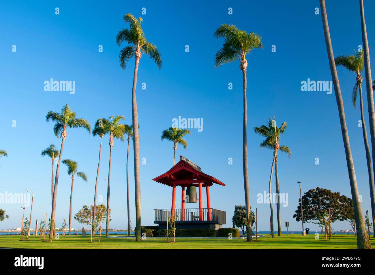 Campana dell'amicizia giapponese, Shelter Island Shoreland Park, San Diego, California Foto Stock