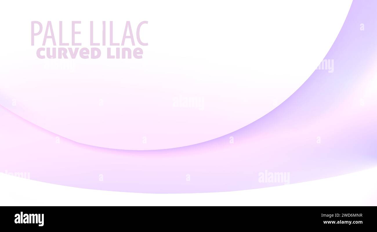 Linea curva chiara astratta in lavanda su sfondo rosa chiaro. Pattern grafico vettoriale minimo Illustrazione Vettoriale