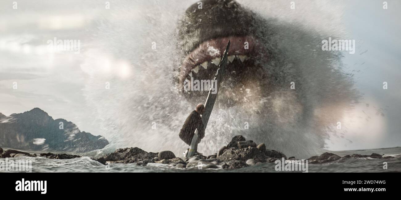 JASON STATHAM in MEG 2: THE TRENCH (2023), diretto da BEN WHEATLEY. Credito: Apelles Entertainment / album Foto Stock